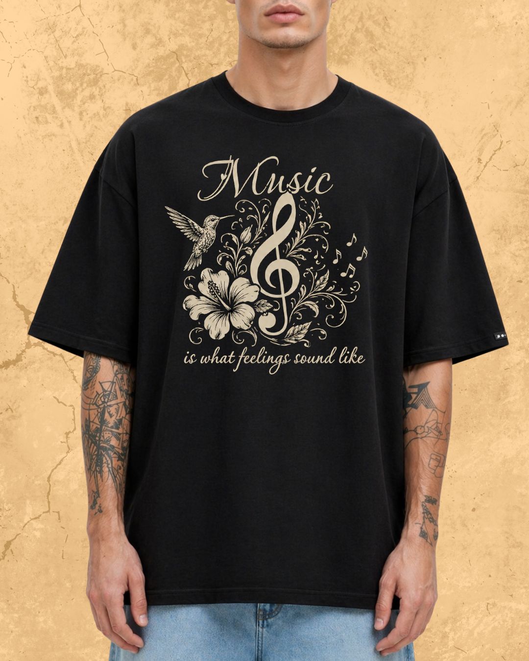 Music Is What Feelings Sound Like Cotton Tee