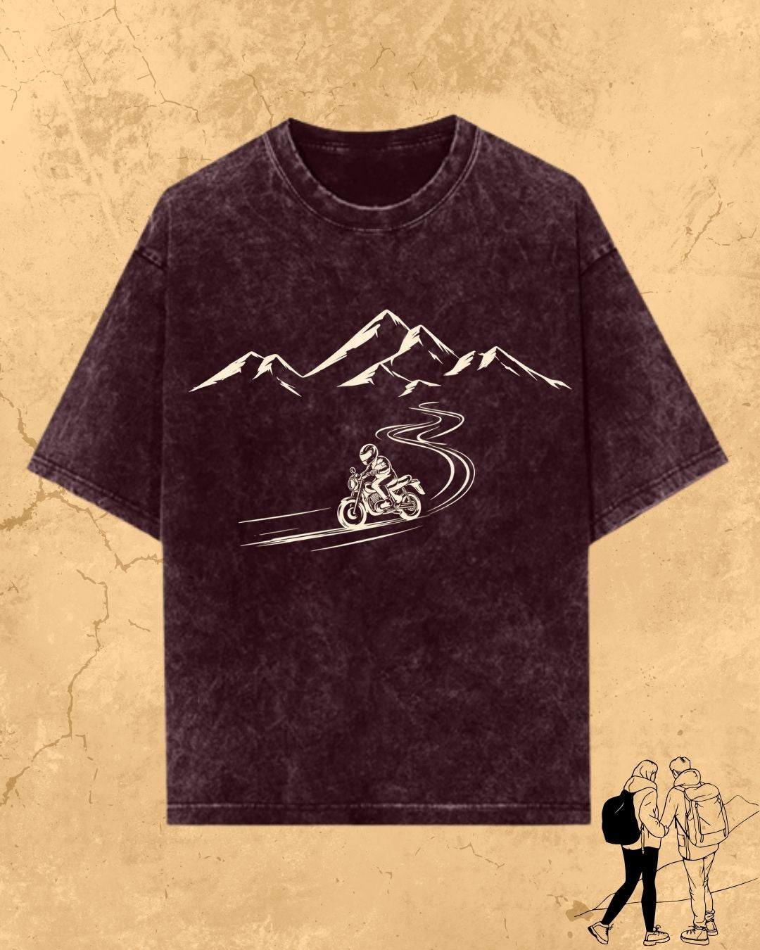 Minimalist Wanderline Travel Cotton Tshirt