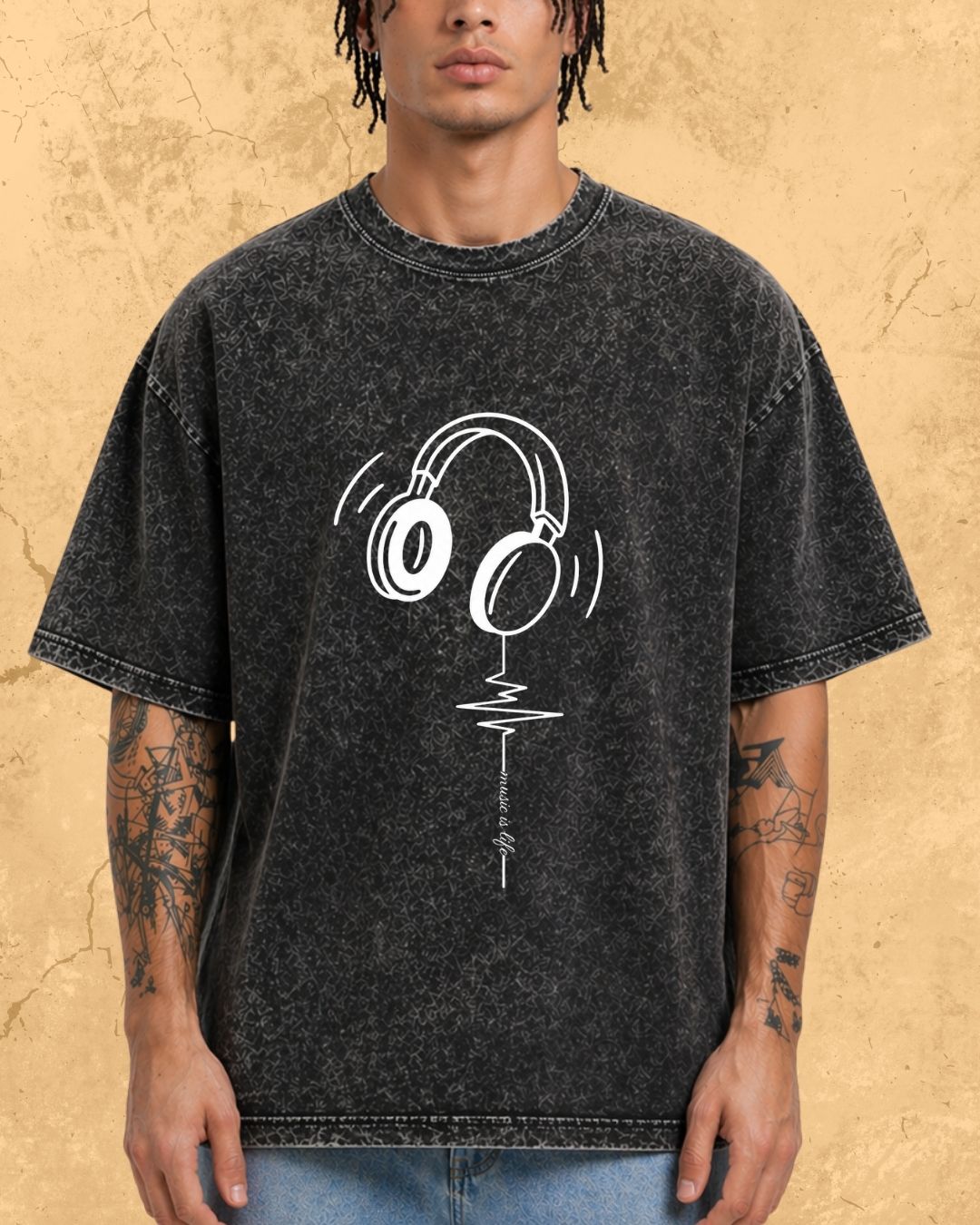 Minimal Music Vibe Cotton Tshirt
