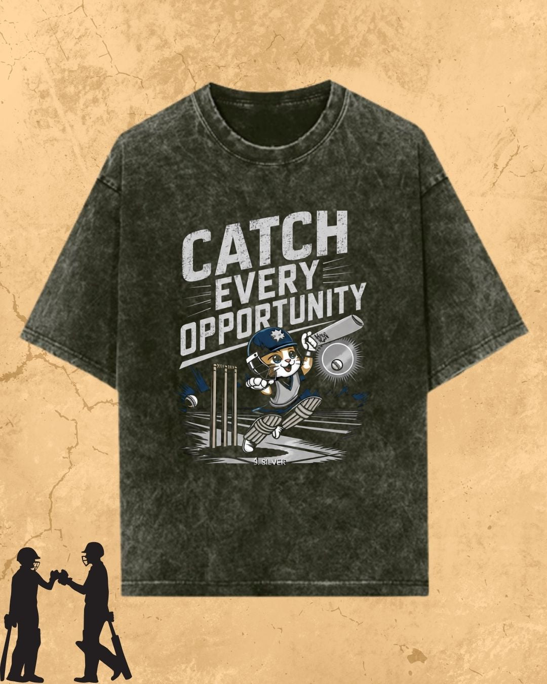 Meow Cricket Champion Cotton Tee