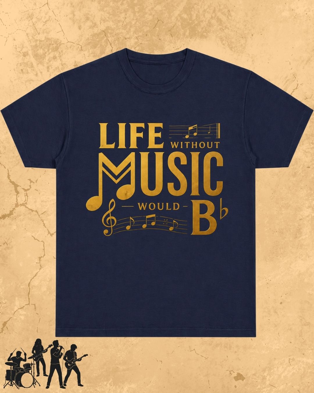 Life Without Music Would B Flat Cotton T-Shirt