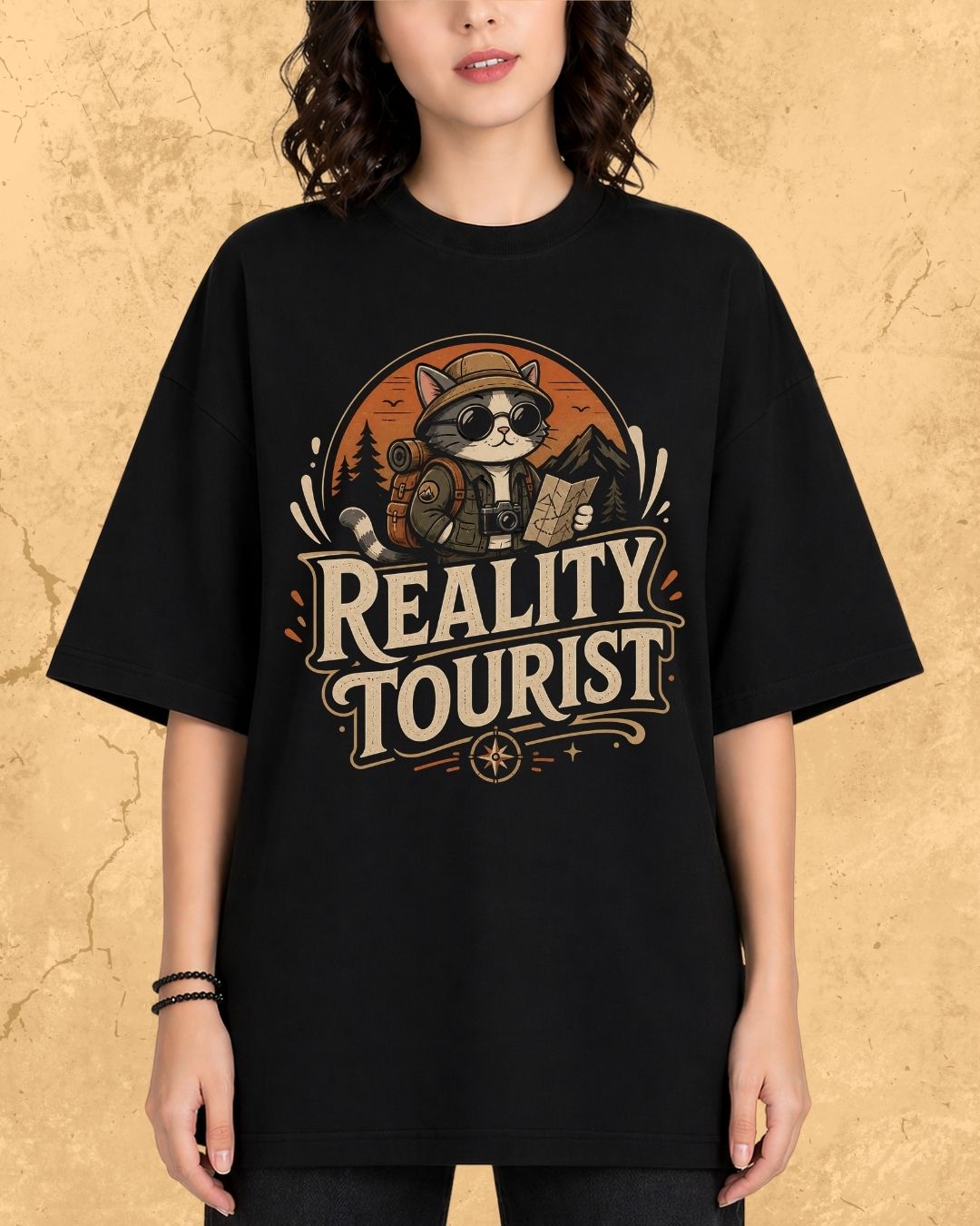 Meow Travel Mode Cotton Tshirt