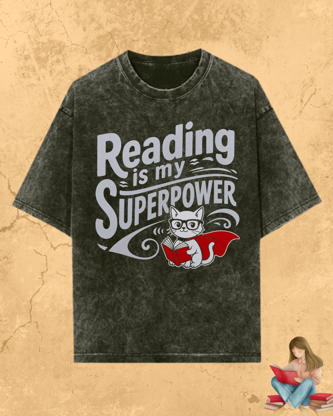 Purrfect Reader Cotton Tshirt