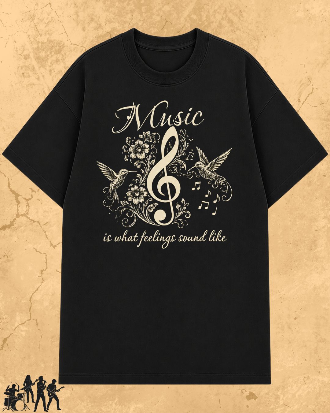 Music Is What Feelings Sound Like Cotton Tee