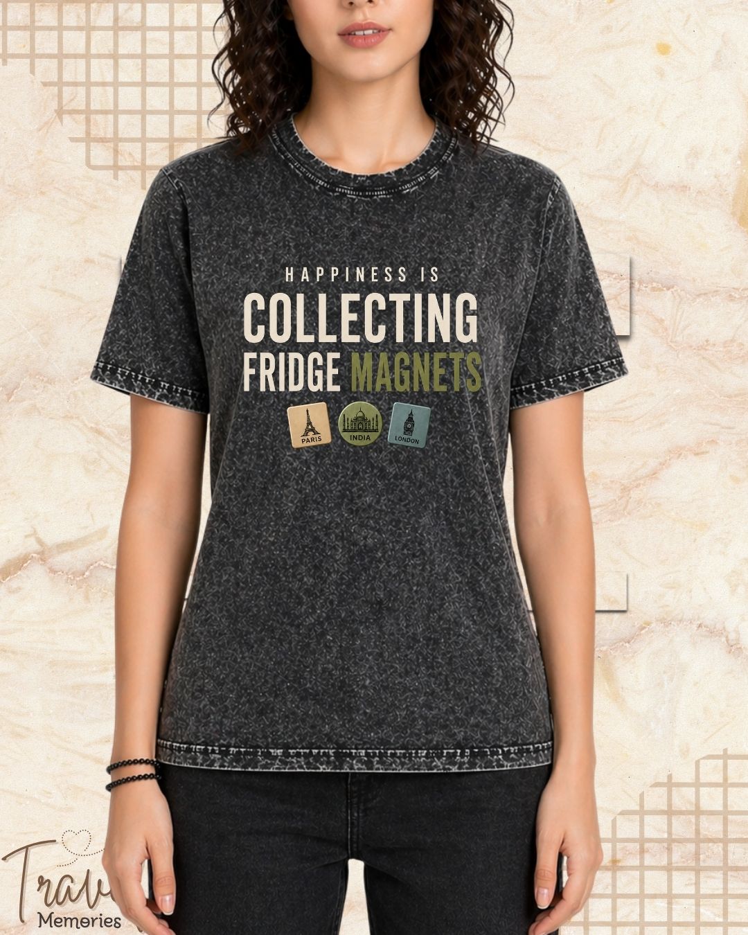 Happiness Is Travel Cotton Tshirt