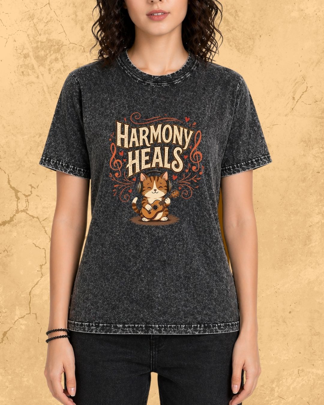 Purrfect Groove Cotton Tee
