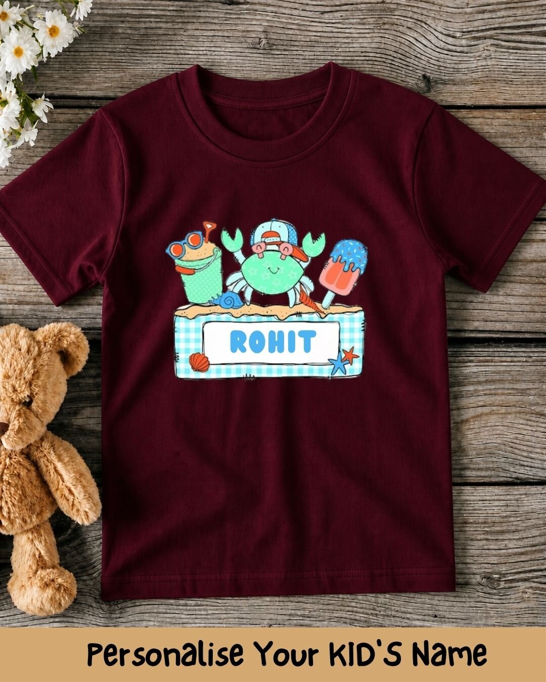 Beach Custom Kid's Cotton Tee