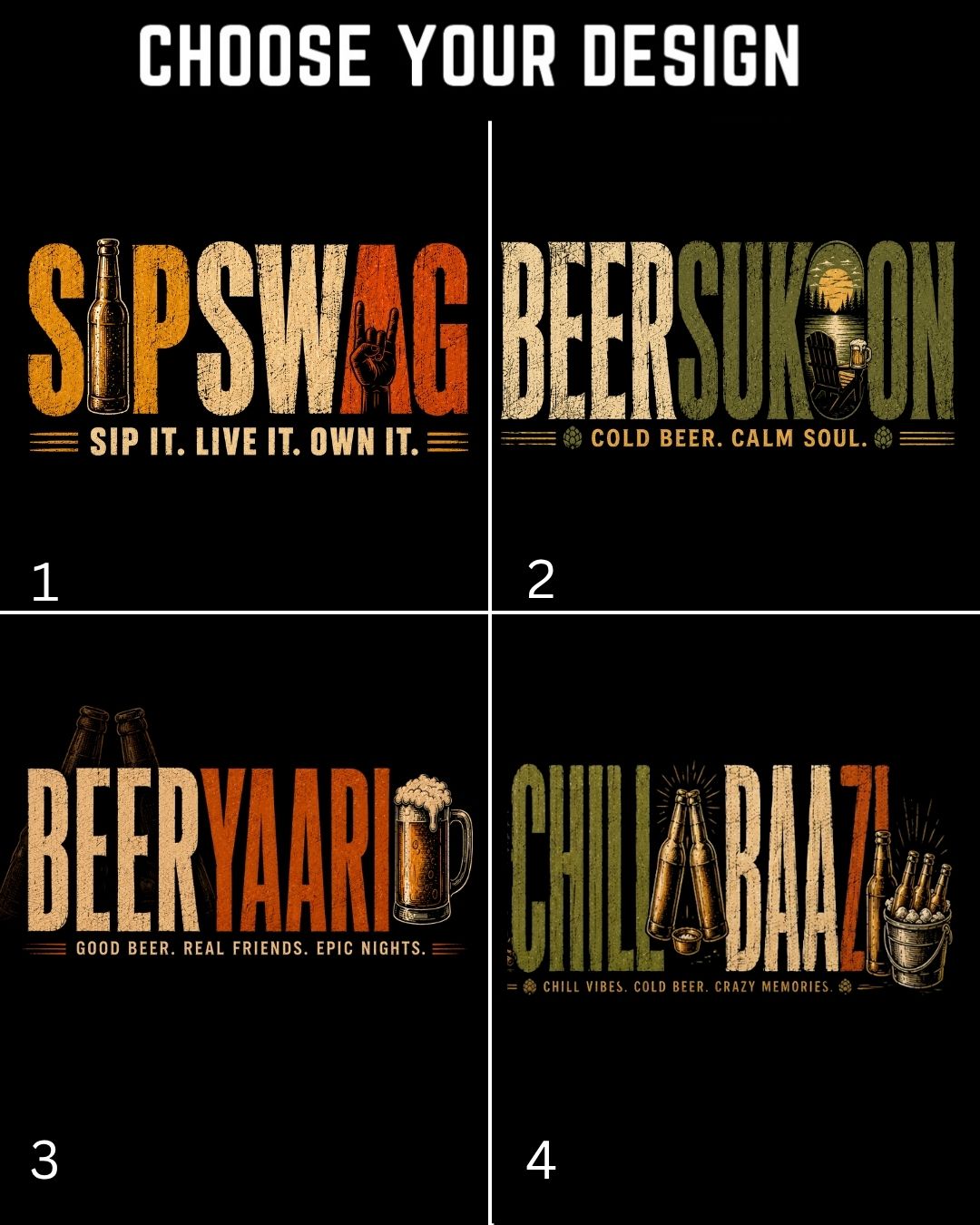 Beer Vibes Cotton Tshirt
