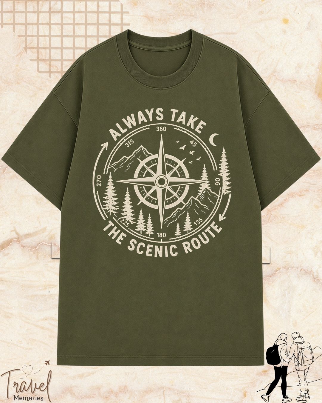 Scenic Route Vintage Adventure Cotton Tshirt