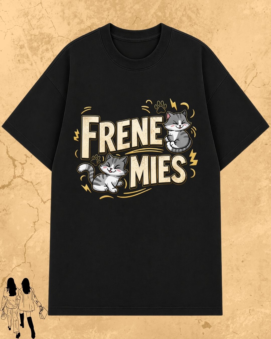 Meow Besties Cotton Tshirt