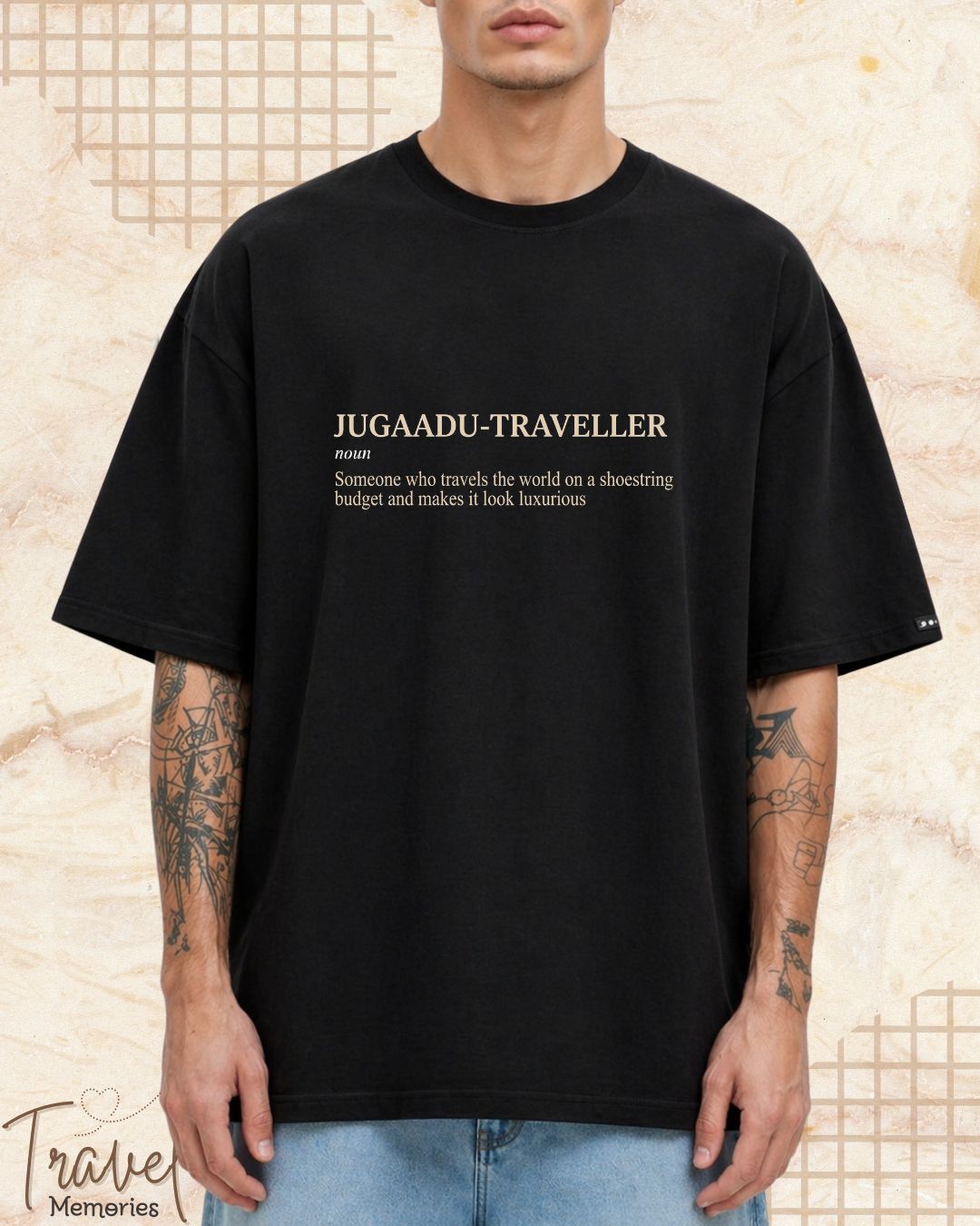Hinglish Minimalist Dictionary Travel Cotton Tshirt
