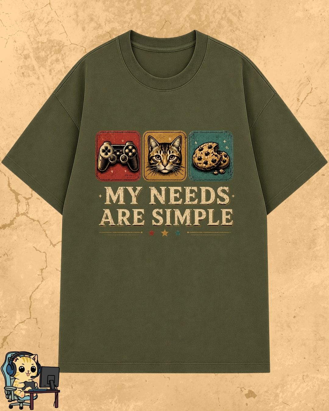 Purrfect Gamer Cotton Tshirt