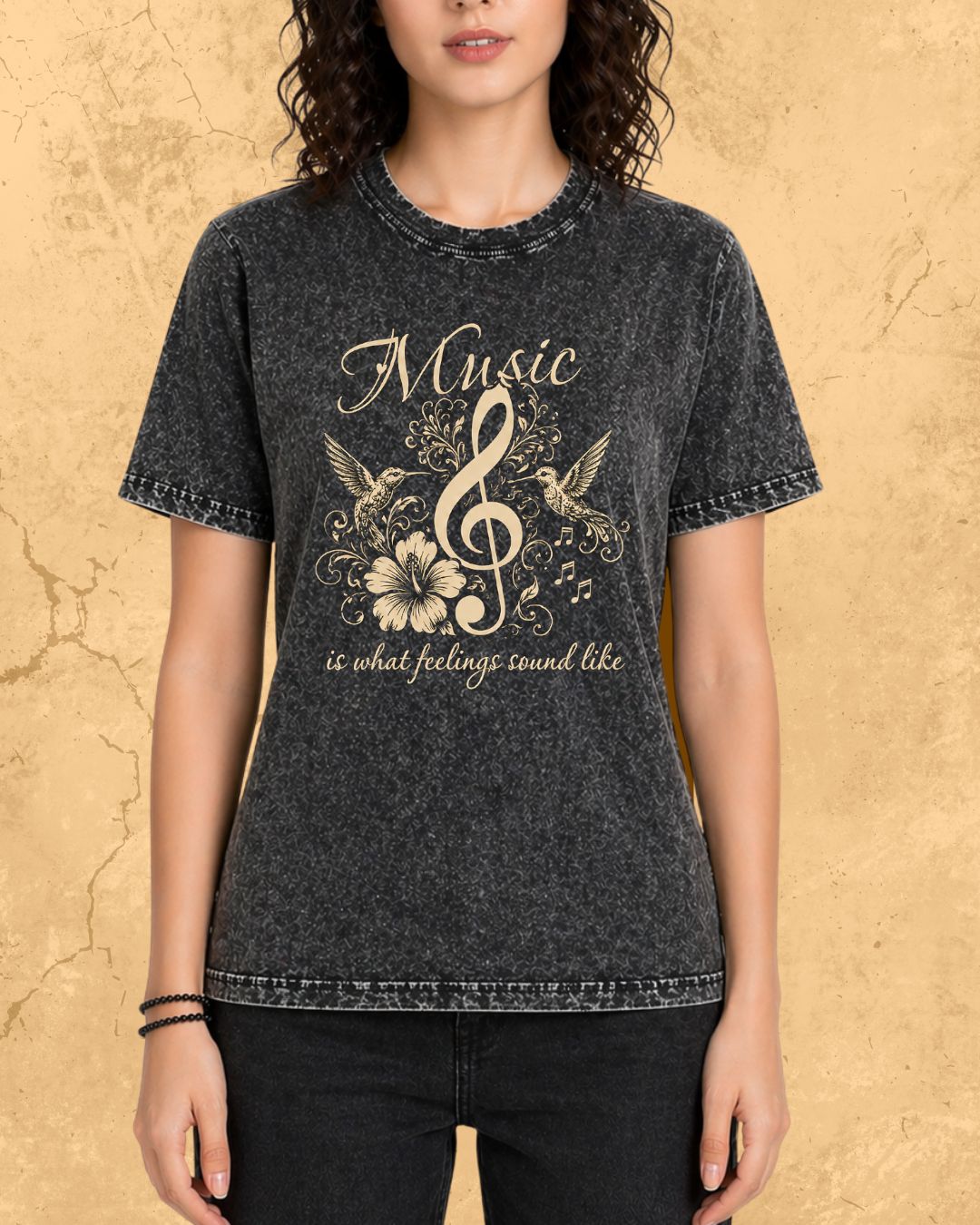 Music Is What Feelings Sound Like Cotton Tee