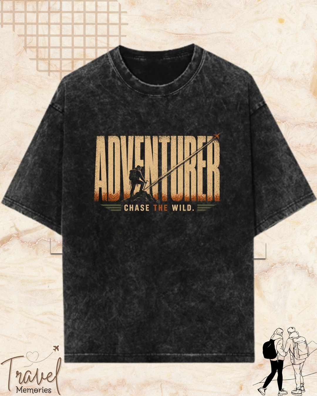 Vintage Travel Vibes Cotton Tshirt