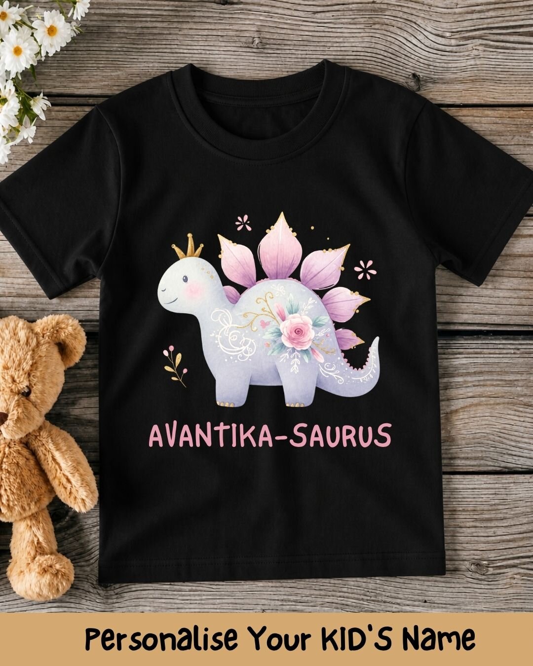 Dinosaur Custom Kid's Cotton Tee