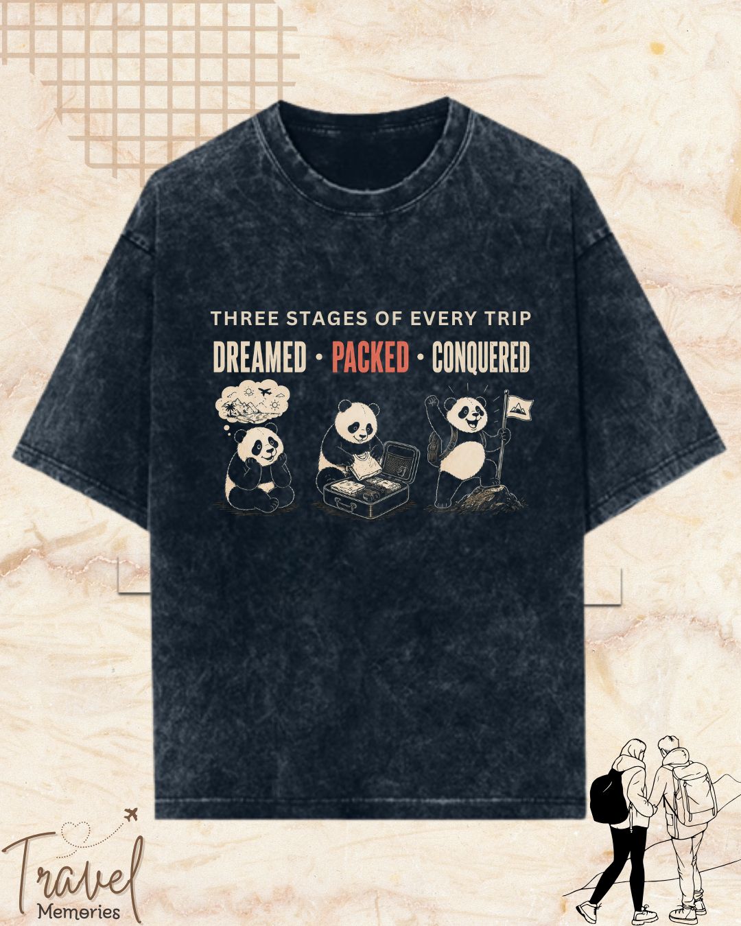 Three Stages of Every Trip Series 2 Travel Cotton Tshirt
