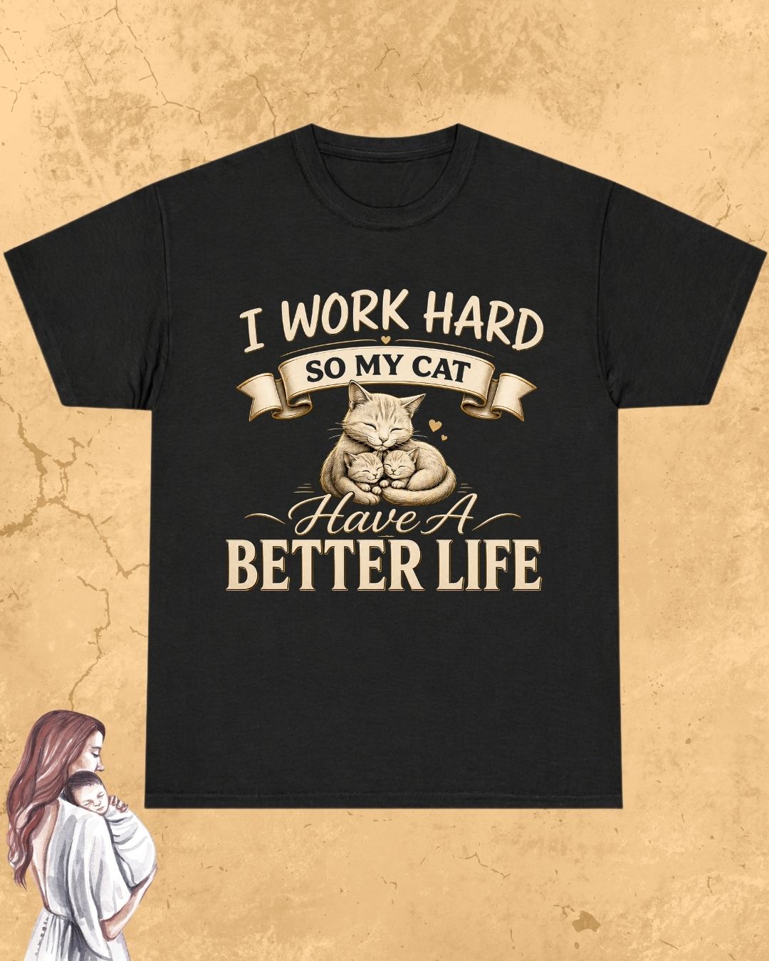 Purr Mom Cotton Tshirt