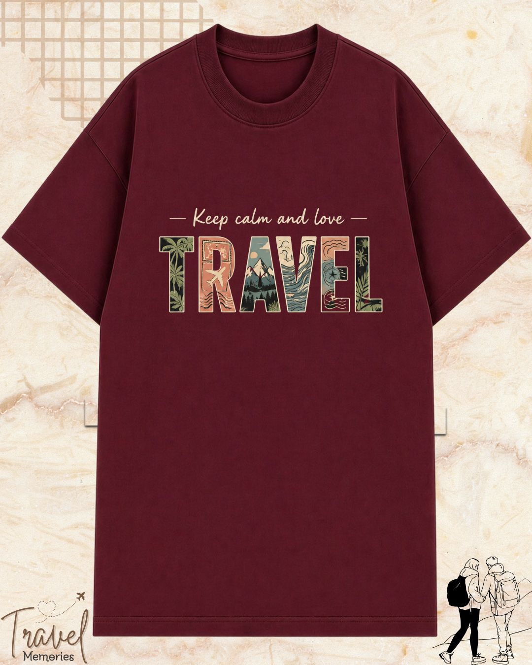 WanderScape Travel Cotton Tshirt