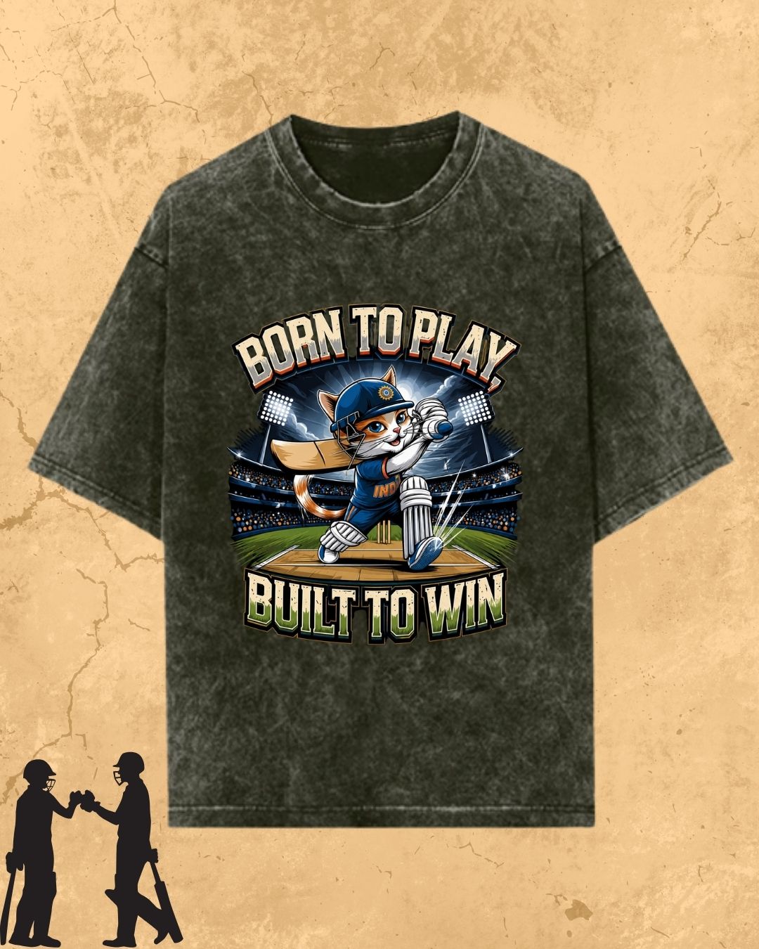 Meow Cricket Champion Cotton Tee