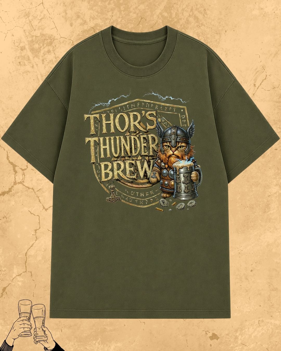 Mythic Beer Warrior Cotton T-Shirt