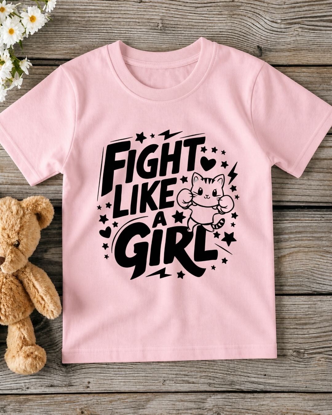 Cute Attitude Cat Kid Cotton Tee