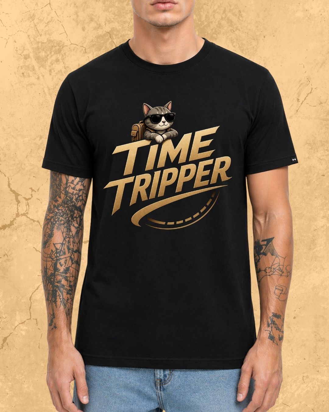 Meow Travel Mode Cotton Tshirt