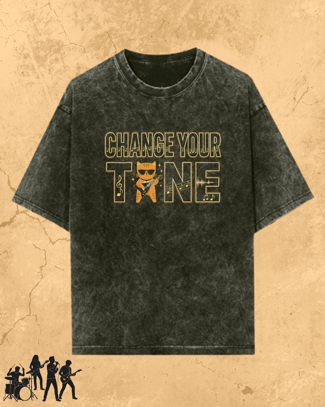 Purrfect Groove Cotton Tee