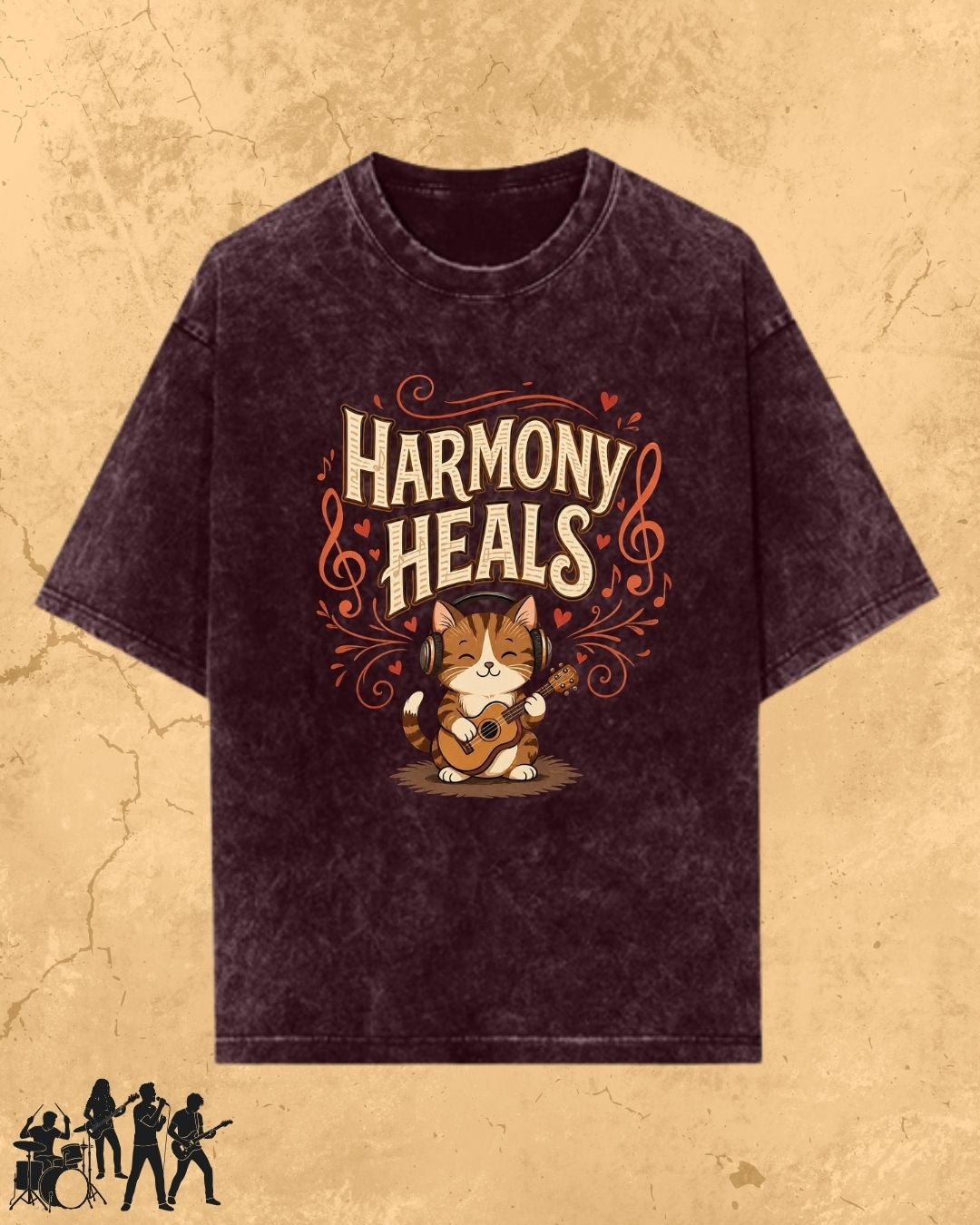 Purrfect Groove Cotton Tee
