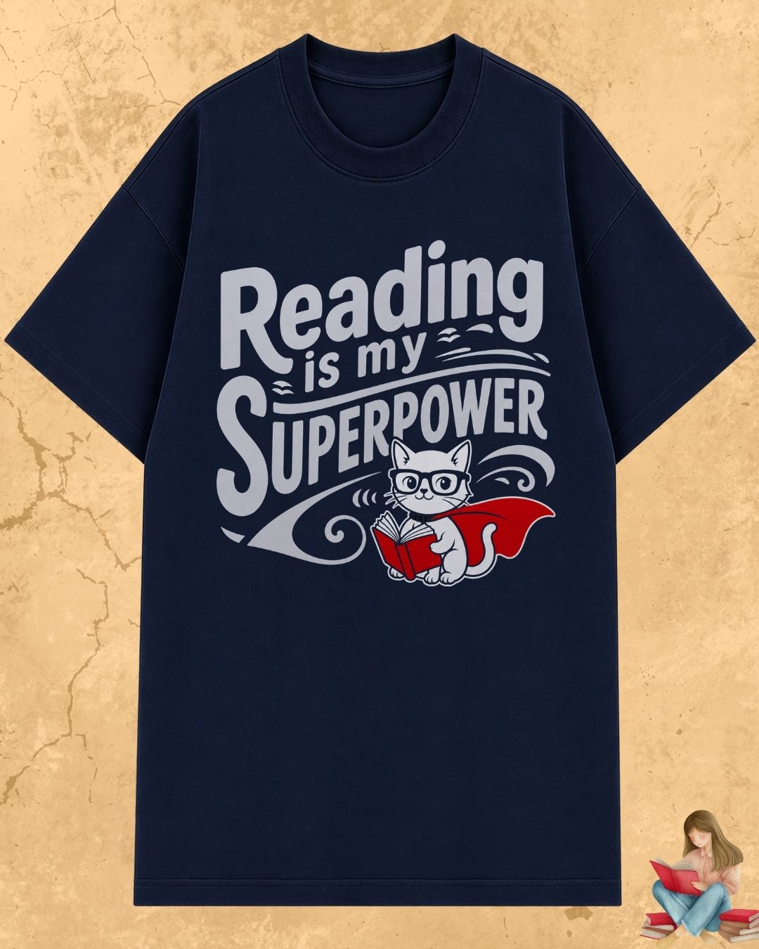 Purrfect Reader Cotton Tshirt