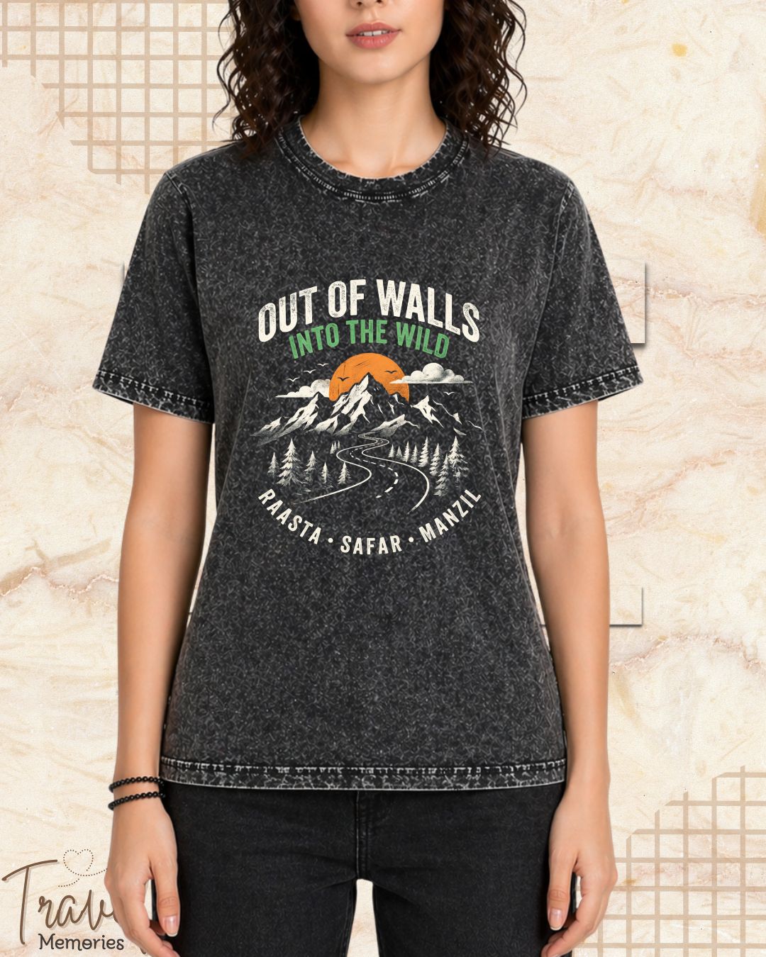 Raasta Safar Manzil Travel Cotton Tshirt
