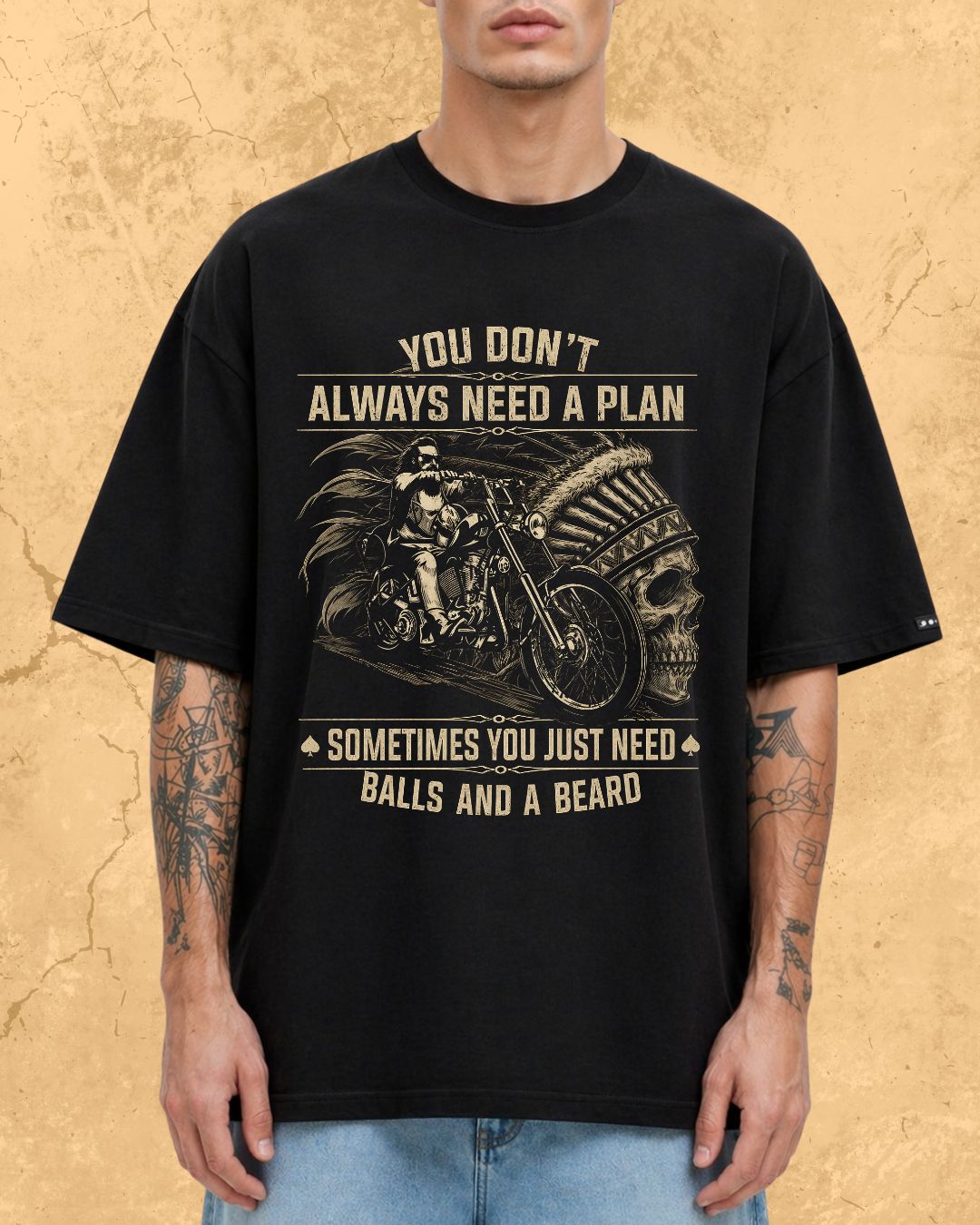 Rebel Beard Motorcycle Cotton Tshirt