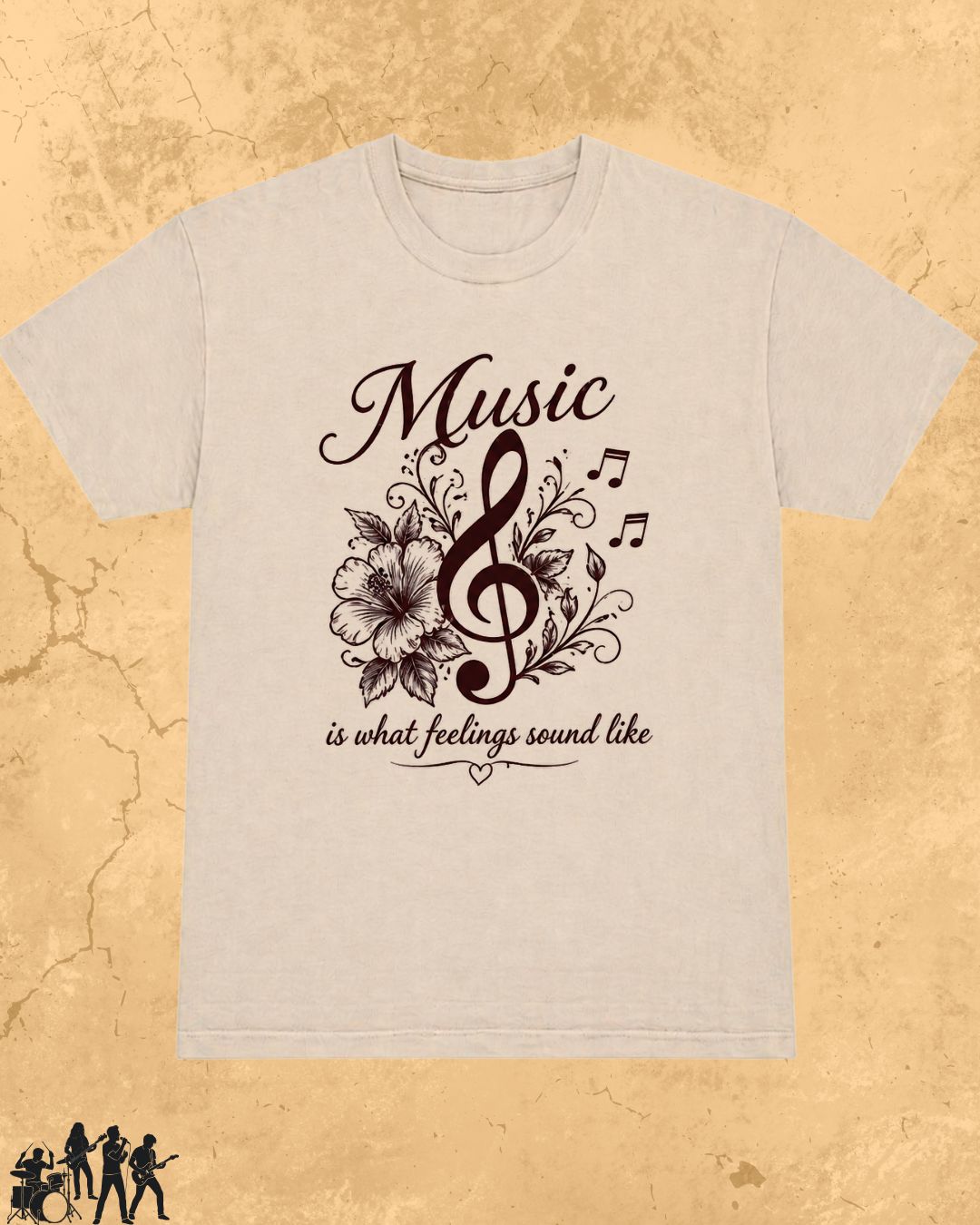 White Music Is What Feelings Sound Like Cotton Tshirt