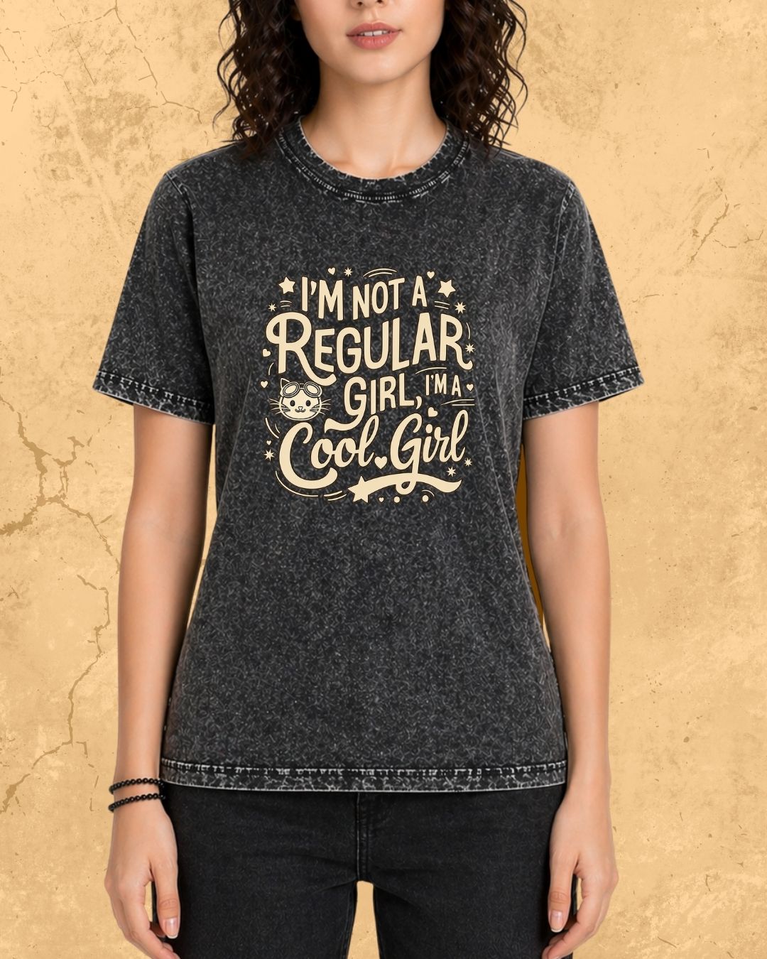 Cool Meow Girl Vibes Cotton Tee