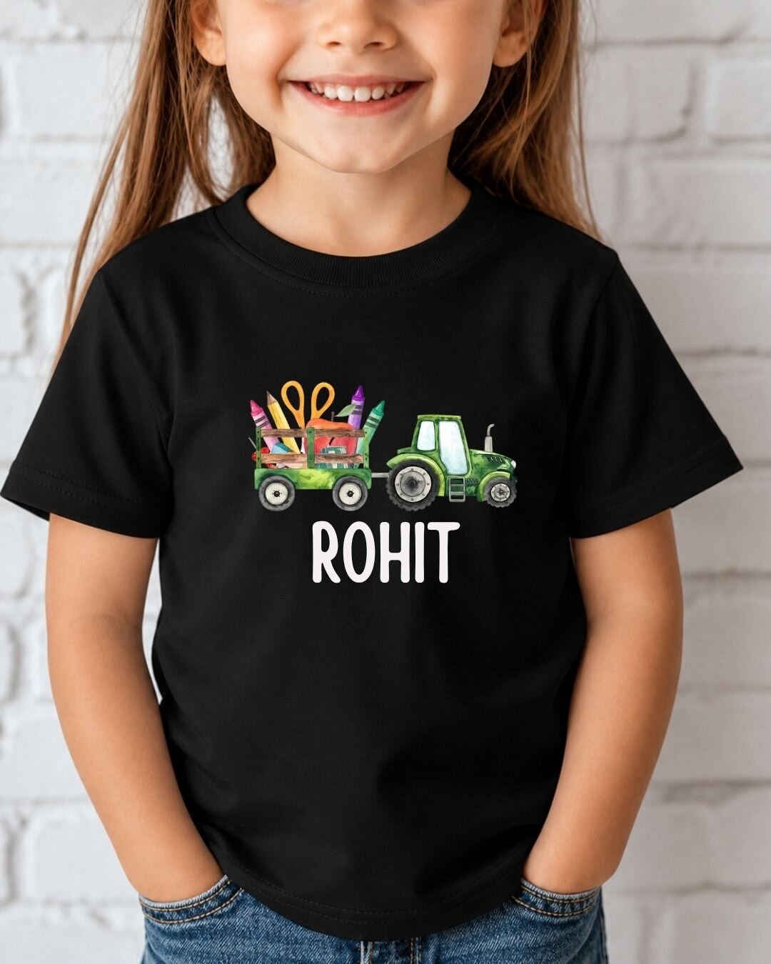 Colorful Crayon Custom Kid Cotton Tee