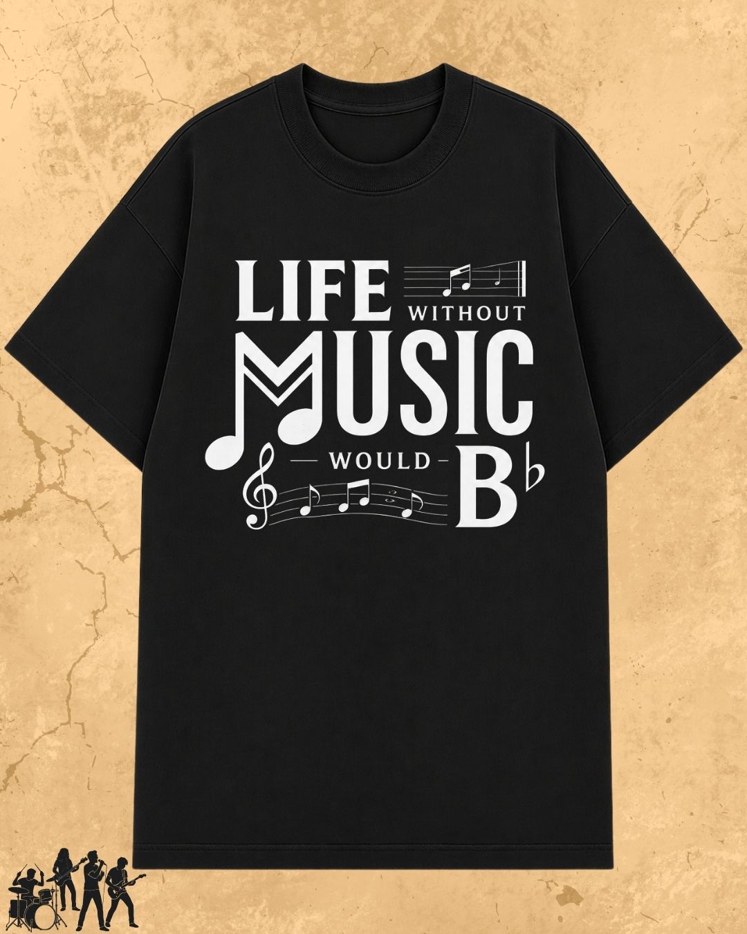 Life Without Music Would B Flat Cotton T-Shirt