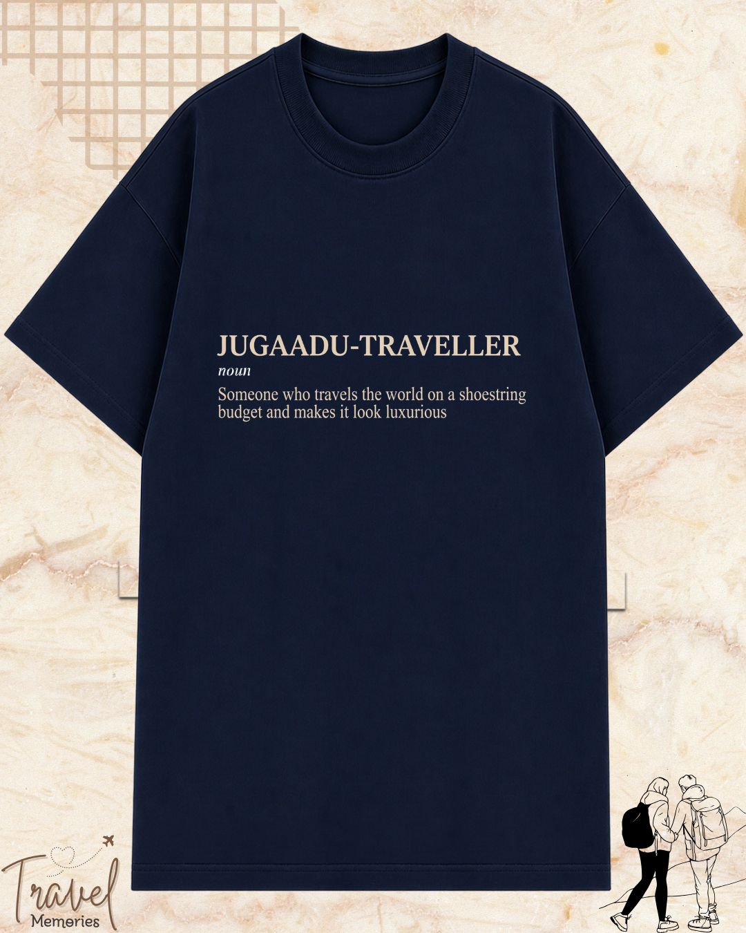 Hinglish Minimalist Dictionary Travel Cotton Tshirt