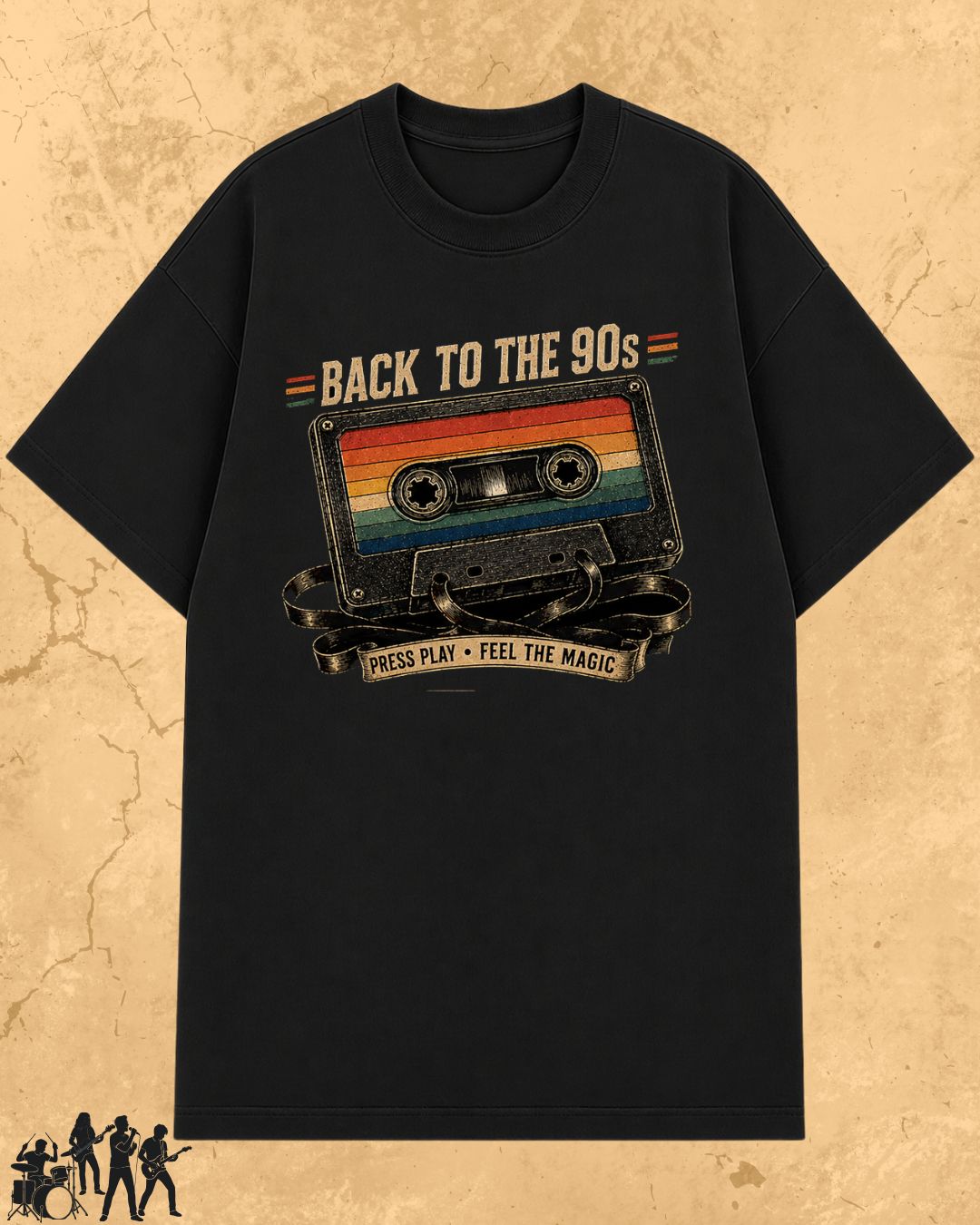 Retro Cassette Music Cotton Tshirt