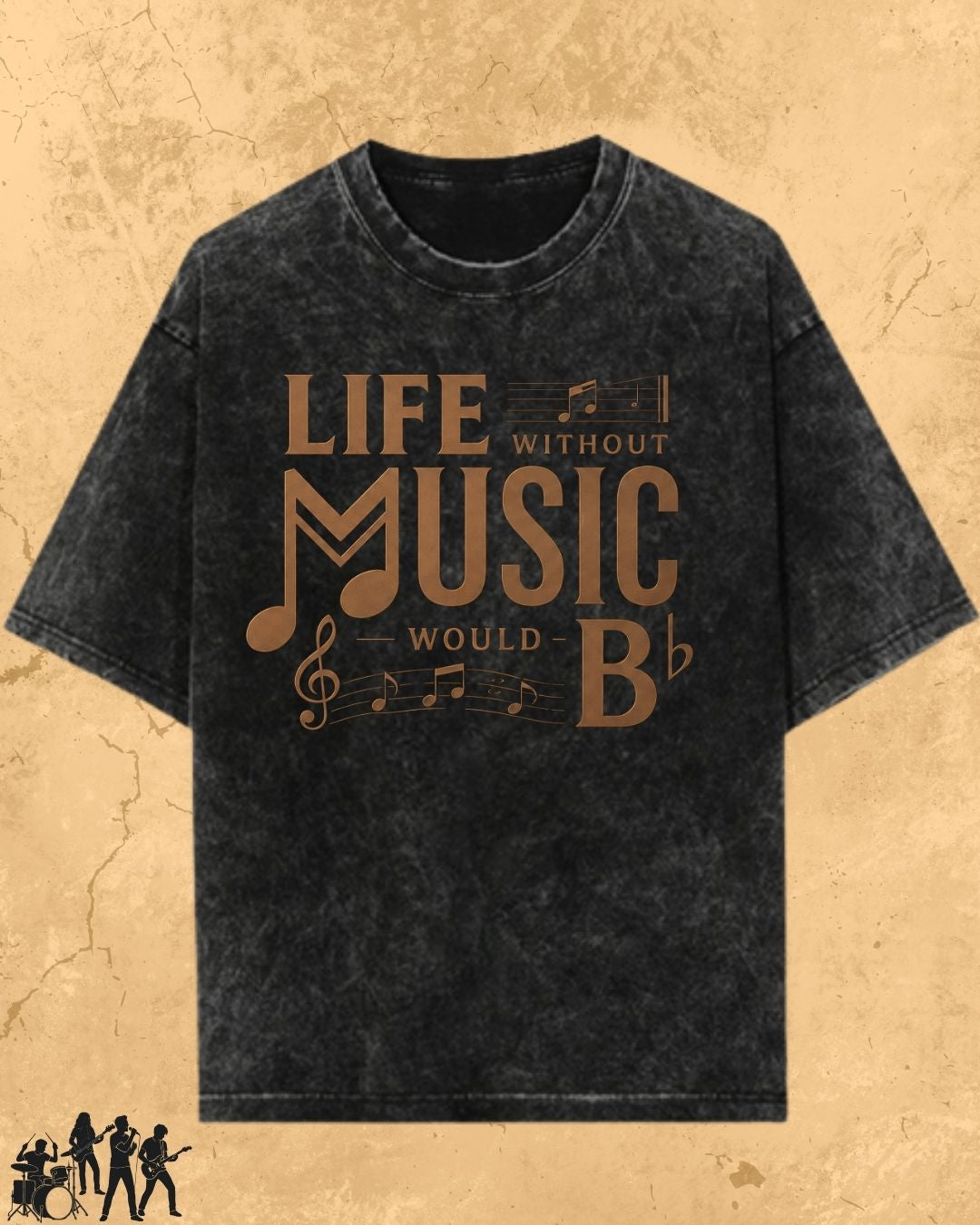 Life Without Music Would B Flat Cotton T-Shirt