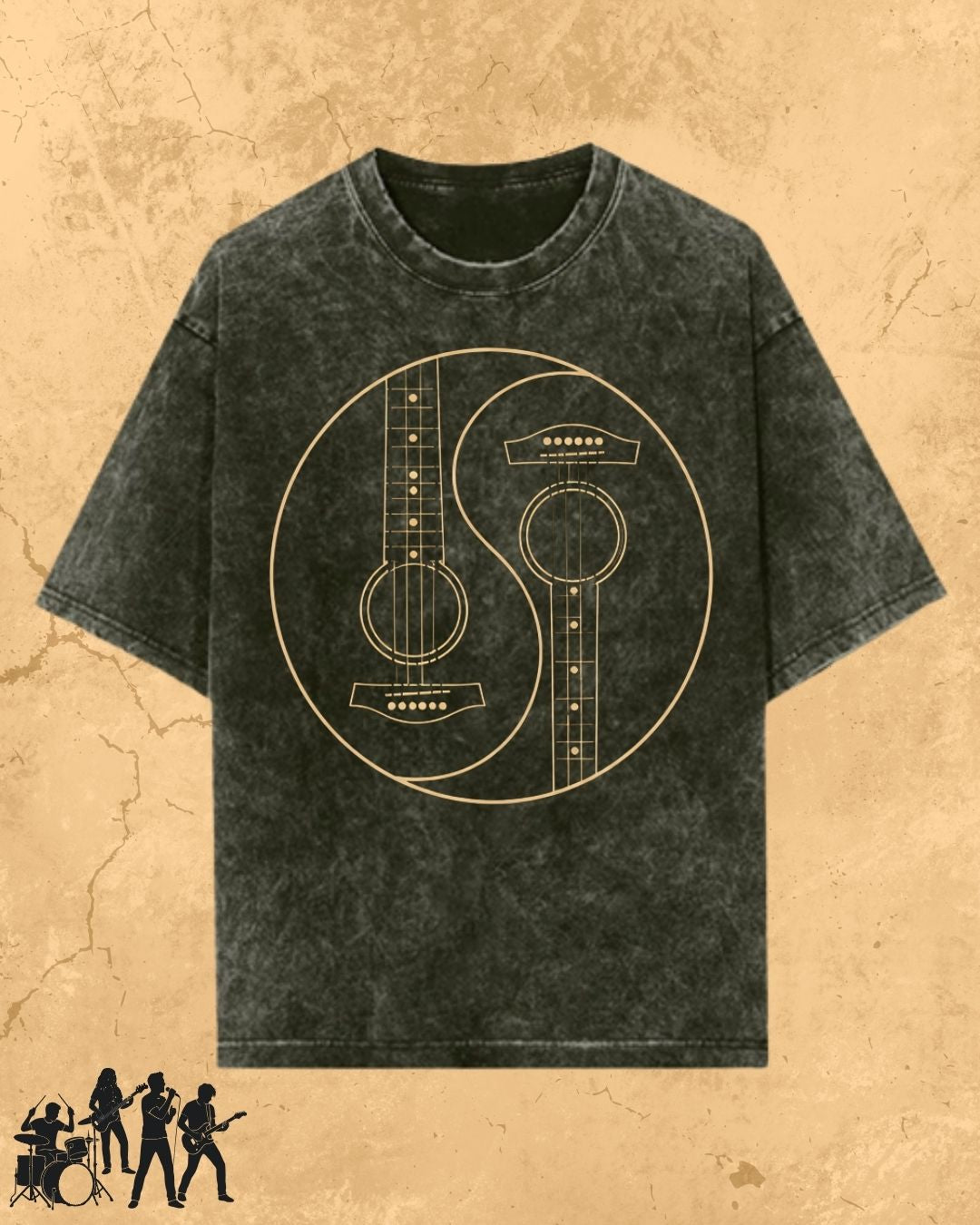 Yin Yang Guitar Cotton Tshirt