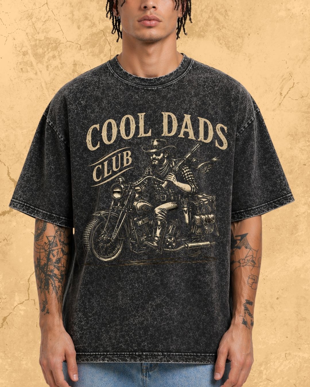 Vintage Cool Dad's Motorcycle Cotton Tshirt