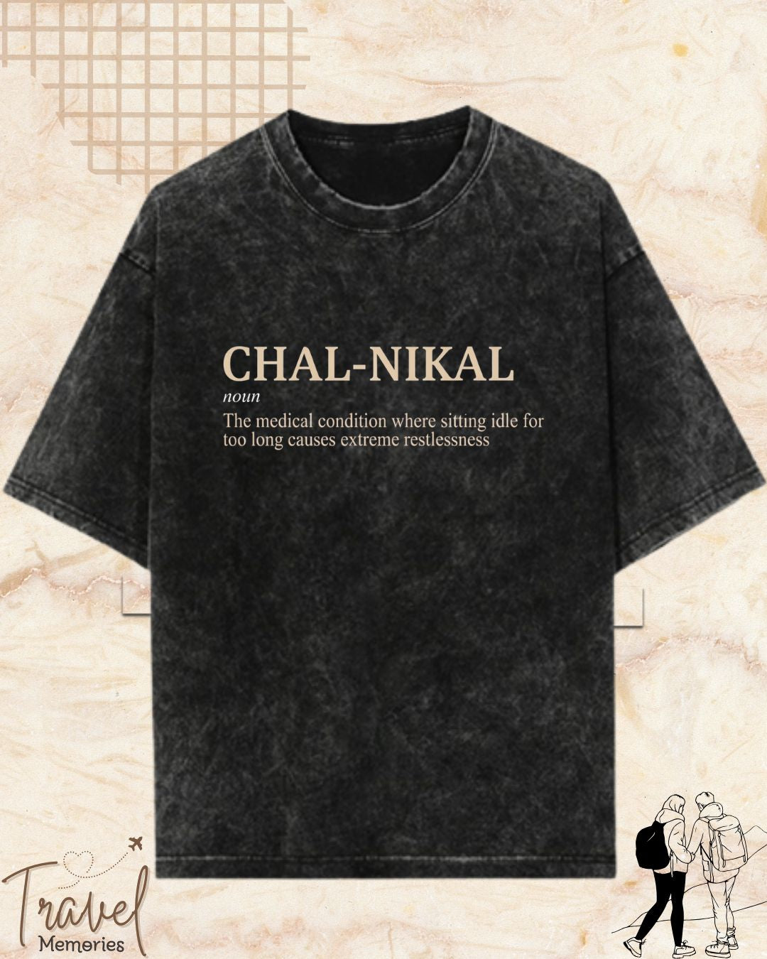 Hinglish Minimalist Dictionary Travel Cotton Tshirt