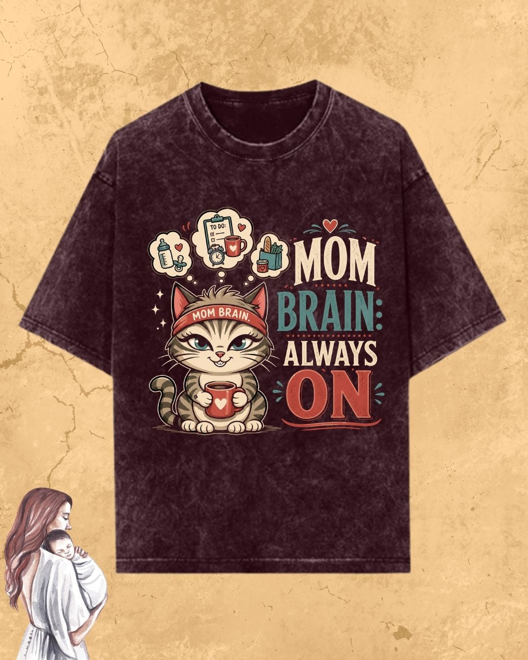 Purr Mom Cotton Tshirt