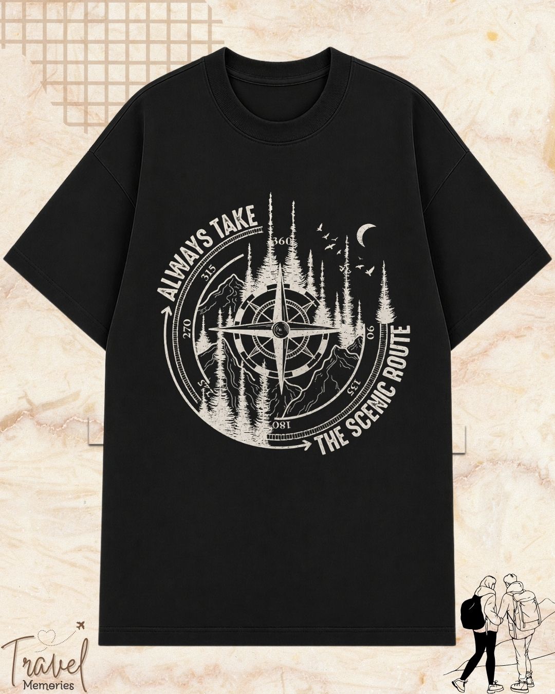 Scenic Route Vintage Adventure Cotton Tshirt