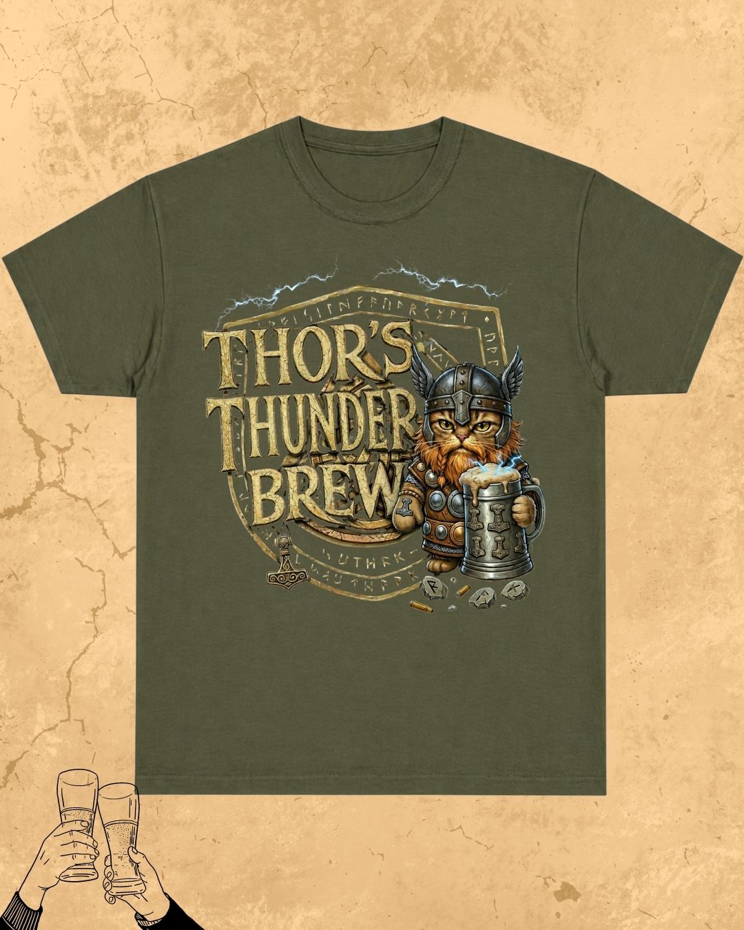 Mythic Beer Warrior Cotton T-Shirt