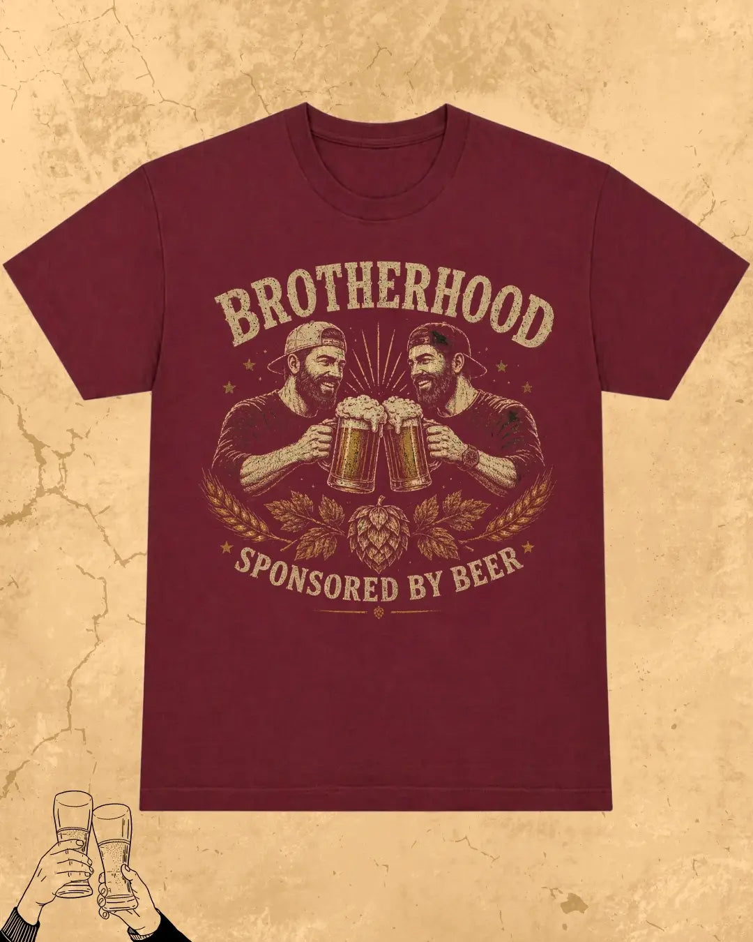 Beer Bond Statement Cotton T-Shirt