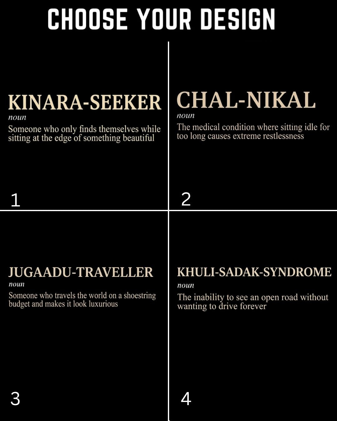 Hinglish Minimalist Dictionary Travel Cotton Tshirt