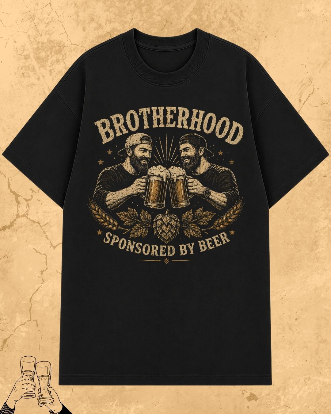 Beer Bond Statement Cotton T-Shirt