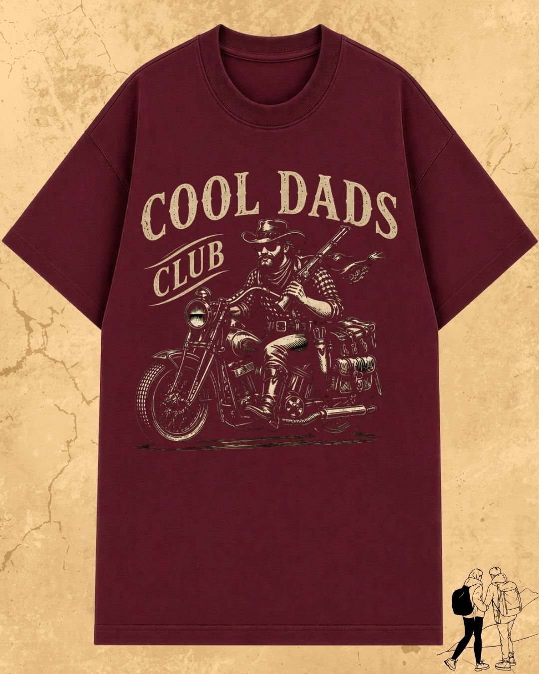 Vintage Cool Dad's Motorcycle Cotton Tshirt