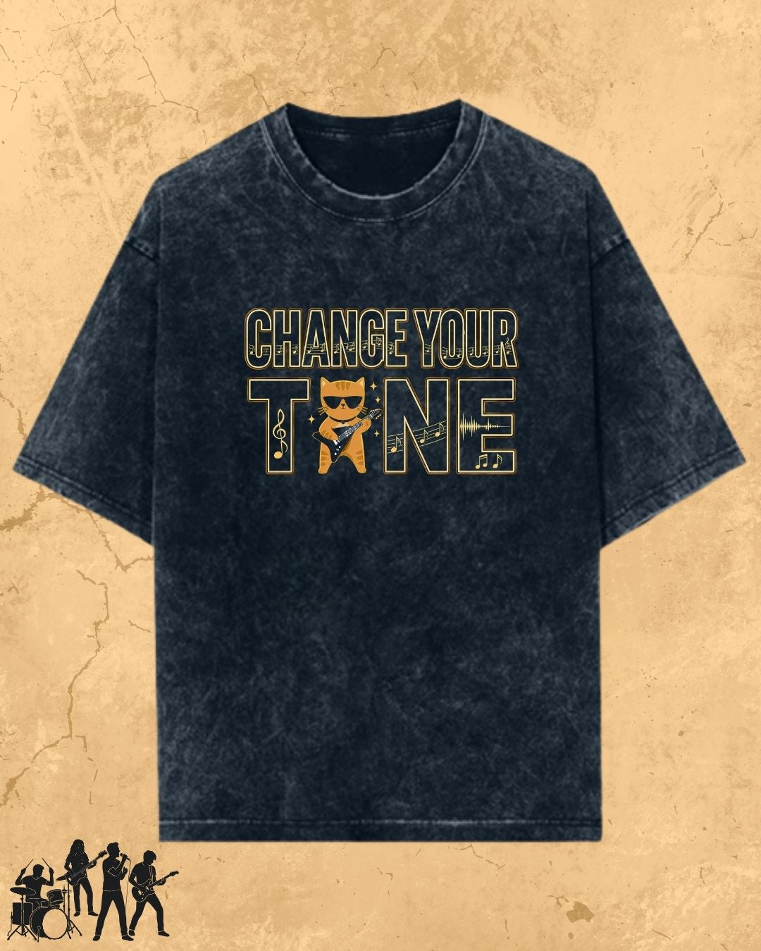Purrfect Groove Cotton Tee