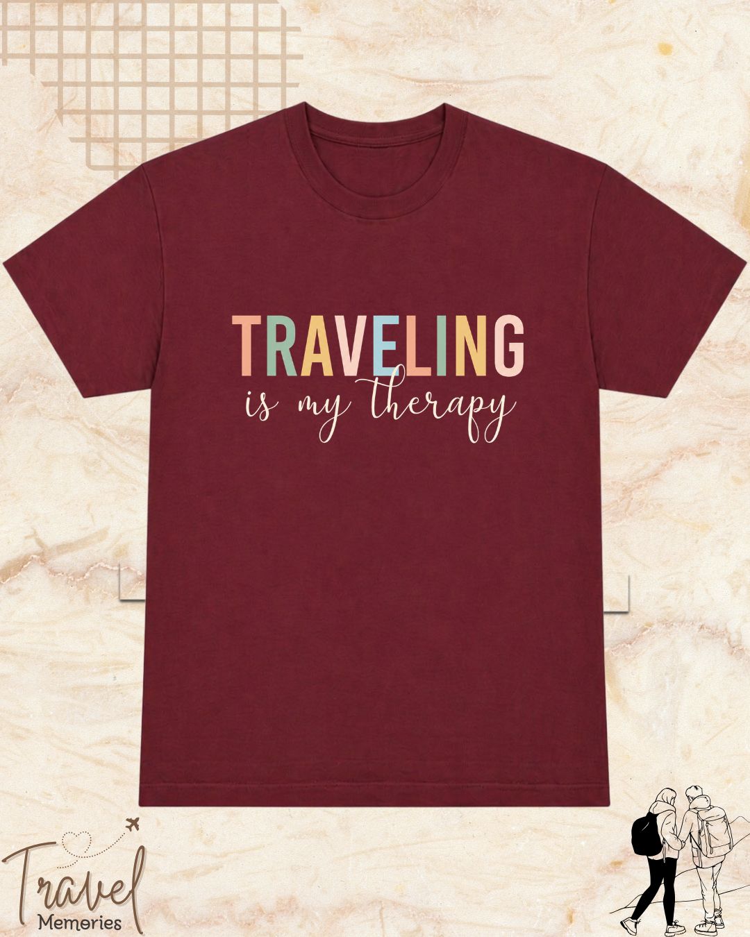 WanderScape Travel Cotton Tshirt